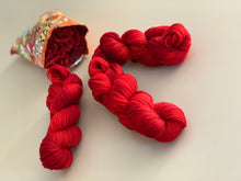 Load image into Gallery viewer, Hot Stuff (Flamin’ Hot Cheetos) Hand Dyed Superwash 100% Merino Wool Sock Yarn