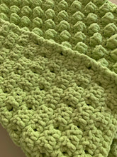 Load image into Gallery viewer, Handmade Marshmallow World Baby Blanket in Spring Green
