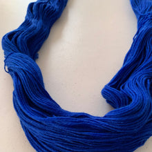 Load image into Gallery viewer, Blue Christmas Hand Dyed Superwash Merino Wool, Cashmere & Nylon Sock Yarn