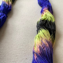 Load image into Gallery viewer, Gods and Monsters Hand Dyed Superwash Sparkly Merino Wool & Nylon Sock Yarn
