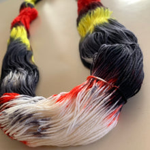 Load image into Gallery viewer, OOAK Variant of Hellfire Club (Trial 1) - Hand Dyed Superwash Merino Wool and Recycled Nylon Sock Yarn