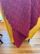 Load image into Gallery viewer, Handmade Falling Blanket in Merlot