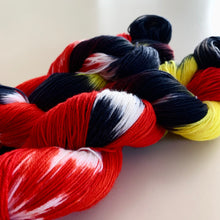 Load image into Gallery viewer, Hellfire Club Hand Dyed Superwash Merino Wool and Recycled Nylon Sock Yarn