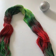 Load image into Gallery viewer, Mistletoe and Holly Hand Dyed Non-Superwash Organic Merino Wool and Biodegradable Nylon Weight 1 Yarn