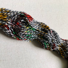 Load image into Gallery viewer, OOAK Variant (Trial 2) of Triple Decker Waffle Eggo Extravaganza Hand Dyed Superwash Merino Wool, Cashmere and Nylon Yarn