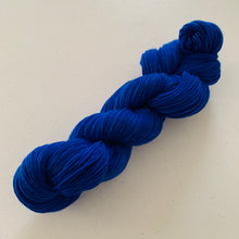Load image into Gallery viewer, Blue Christmas Hand Dyed Superwash Merino Wool, Cashmere & Nylon Sock Yarn