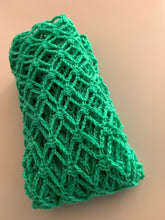 Load image into Gallery viewer, Handmade Knee Deep Merino Wool & Cashmere Shawl with Fringe in color Margaritaville