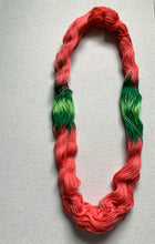 Load image into Gallery viewer, OOAK Variant (Trial 6) of Watermelon Sugar Hand Dyed Superwash 100% Merino Wool Sock Yarn