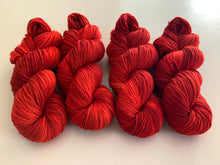 Load image into Gallery viewer, Hot Stuff (Flamin’ Hot Cheetos) Hand Dyed 100% Merino Wool DK Yarn