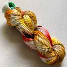 Load image into Gallery viewer, OOAK Variant (Trial 1) of Triple Decker Waffle Eggo Extravaganza Hand Dyed Superwash Merino Wool, Cashmere and Nylon Yarn