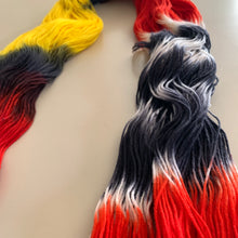 Load image into Gallery viewer, OOAK Variant (Trial 3) of Hellfire Club Hand Dyed Superwash Merino Wool and Recycled Nylon Sock Yarn