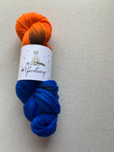 Load image into Gallery viewer, OOAK Variant (Trial 4) of Astronaut in the Ocean Hand Dyed Merino Wool & Nylon Superwash Yarn