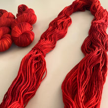 Load image into Gallery viewer, Hot Stuff (Flamin’ Hot Cheetos) Hand Dyed 100% Merino Wool DK Yarn