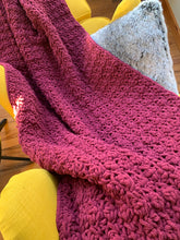 Load image into Gallery viewer, Handmade Falling Blanket in Merlot