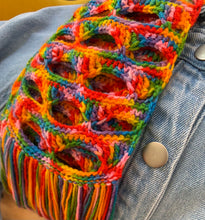 Load image into Gallery viewer, Handmade The Very Thought of Ewe Merino Wool Scarf in color Lollipop