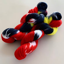 Load image into Gallery viewer, Hellfire Club Hand Dyed Superwash Merino Wool and Recycled Nylon Sock Yarn