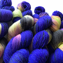Load image into Gallery viewer, Gods and Monsters Hand Dyed Superwash Sparkly Merino Wool & Nylon Sock Yarn