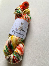 Load image into Gallery viewer, OOAK variant of Triple Decker Waffle Eggo Extravaganza Hand Dyed Superwash 100% Merino Wool Worsted Yarn
