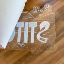 Load image into Gallery viewer, Breathe In, Breathe Out, Stitch On Clear Vinyl Sticker