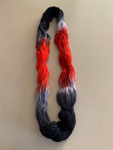 Load image into Gallery viewer, OOAK Variant (Trial 1) of My Game (Harley Quinn) Hand Dyed Superwash Merino Wool & Nylon Sock Yarn