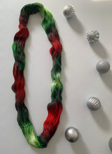 Load image into Gallery viewer, Mistletoe and Holly Hand Dyed Non-Superwash Organic Merino Wool and Biodegradable Nylon Weight 1 Yarn