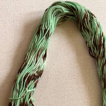 Load image into Gallery viewer, Melting (Mint Chocolate Chip Ice Cream) - Extra Chocolate Version - Hand Dyed Superwash 100% Merino Wool Worsted Yarn
