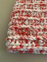Load image into Gallery viewer, Handmade Never Tear Us Apart Baby Blanket in Strawberry Sprinkles