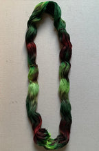 Load image into Gallery viewer, OOAK Variant of Mistletoe and Holly Hand Dyed Organic Merino Wool & Biodegradable Nylon Sock Yarn