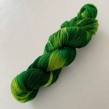 Load image into Gallery viewer, OOAK Variant (Trial 2) of Gaal Leaves Synnax - Hand Dyed Superwash 100% Bluefaced Leicester Sock Yarn