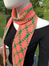 Load image into Gallery viewer, Handmade 100% Merino Wool Random Geometric Scarf in Chromatica I