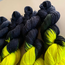 Load image into Gallery viewer, Lullaby Firefly Hand Dyed Superwash Merino Wool & Nylon Sparkle Sock Yarn