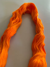 Load image into Gallery viewer, OOAK Variant (Trial 9) of U Can’t Touch This (Cheetos) Hand Dyed Superwash 100% Merino Wool Sock Yarn