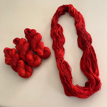 Load image into Gallery viewer, Hot Stuff (Flamin’ Hot Cheetos) Hand Dyed 100% Merino Wool DK Yarn