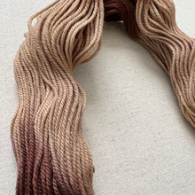 Load image into Gallery viewer, OOAK Variant (Trial 14) of Favorite (Nougat) Hand Dyed Superwash 100% Merino Wool DK Yarn