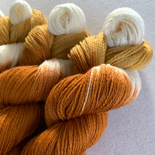 Load image into Gallery viewer, Home for the Holidays (Pumpkin Pie) Hand Dyed Superwash 100% Merino Wool Sock Yarn