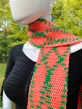 Load image into Gallery viewer, Handmade 100% Merino Wool Random Geometric Scarf in Chromatica I