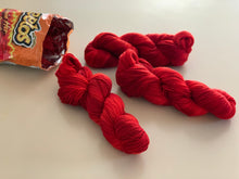 Load image into Gallery viewer, Hot Stuff (Flamin’ Hot Cheetos) Hand Dyed Superwash 100% Merino Wool Sock Yarn