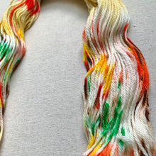 Load image into Gallery viewer, OOAK variant of Triple Decker Waffle Eggo Extravaganza Hand Dyed Superwash 100% Merino Wool Worsted Yarn