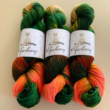 Load image into Gallery viewer, Mornin’ Dart Hand Dyed Superwash 100% Merino Wool Worsted Yarn
