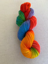 Load image into Gallery viewer, Lollipop Hand Dyed Superwash Sparkly Merino Wool & Nylon Sock Yarn