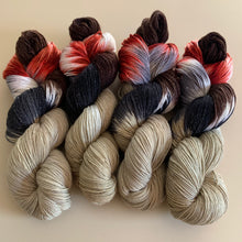 Load image into Gallery viewer, Eleven is Gone Hand Dyed Sparkly Merino Wool & Nylon Superwash Yarn