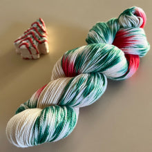 Load image into Gallery viewer, It’s Beginning to Look a Lot Like Christmas Hand Dyed Merino Wool &amp; Nylon Superwash Sock/Fingering Yarn
