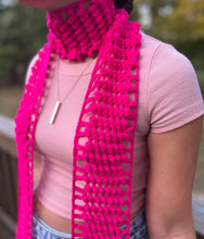 Load image into Gallery viewer, Wide Awake Scarf Crochet Pattern - One Hank Wonder
