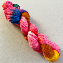 Load image into Gallery viewer, OOAK Variant (Trial 5) of Donut Go Breaking My Heart Hand Dyed Superwash Merino Wool Worsted Yarn
