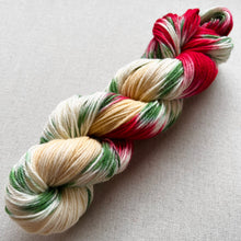 Load image into Gallery viewer, OOAK Variant of It’s Beginning to Look a Lot Like Christmas (Trial 10) Hand Dyed Merino Wool Superwash DK Yarn
