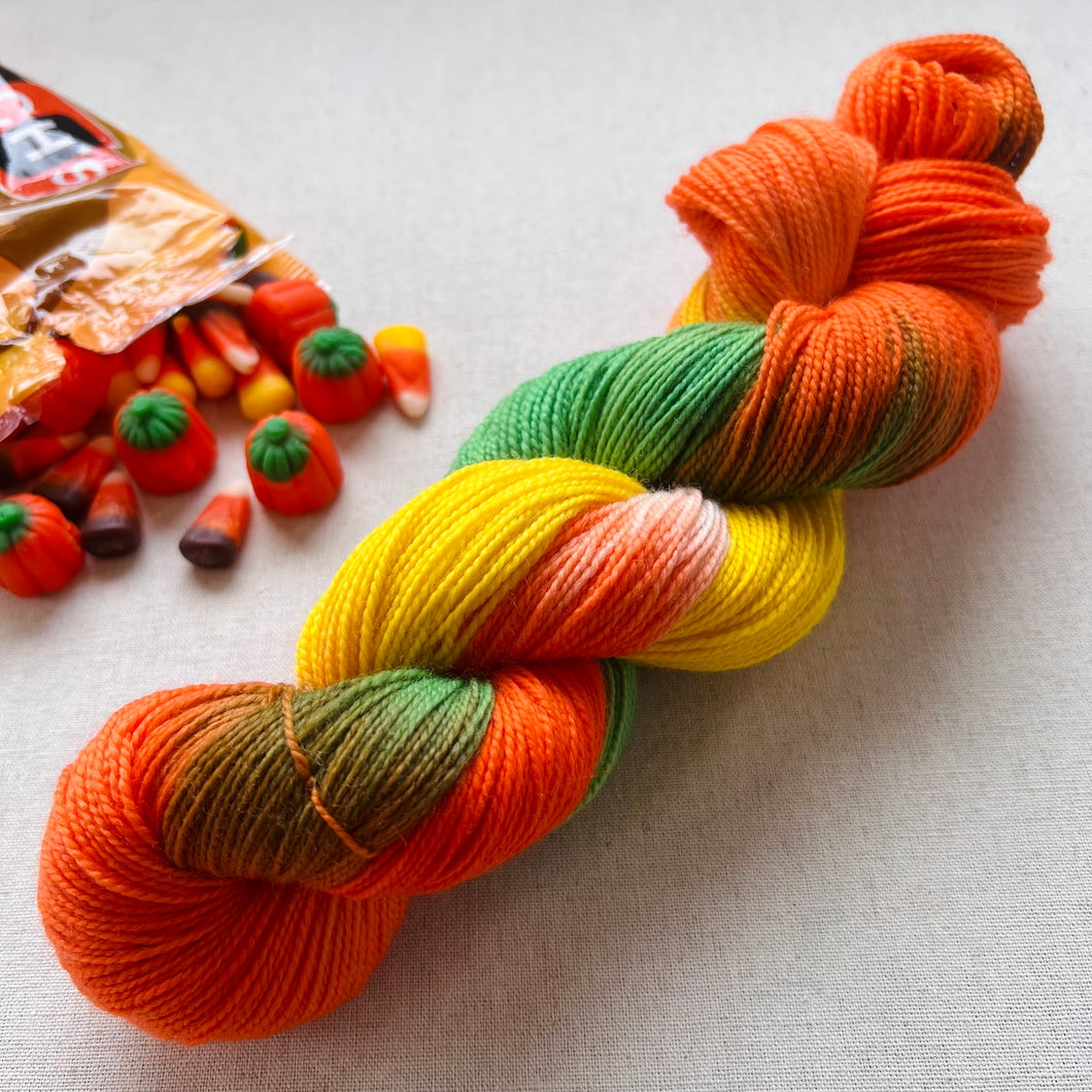 I Want Candy (Lighter Color Batch) - Hand Dyed Merino Wool & Nylon Superwash Sock/Fingering Weight Yarn