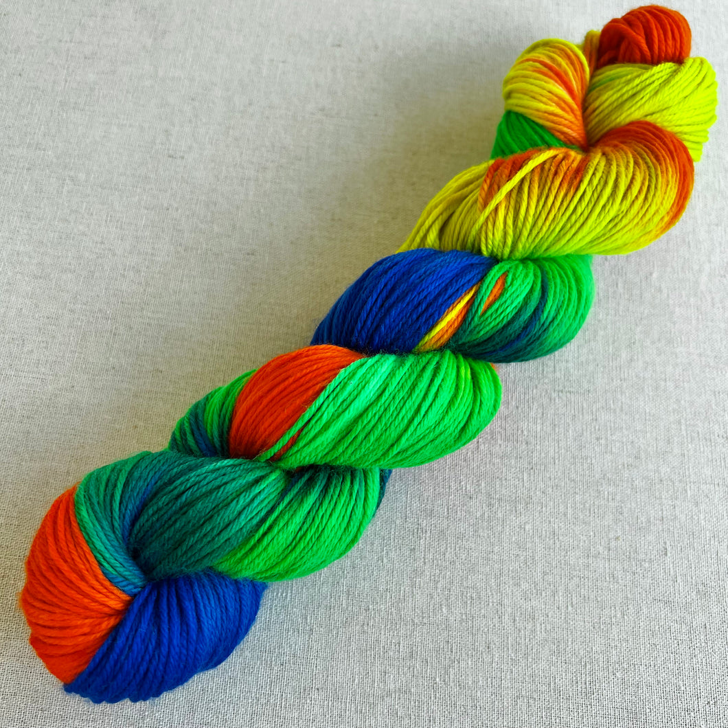 OOAK Variant of Birds of a Feather (Trial 2) Hand Dyed 100% Merino Wool Superwash Extra Soft DK Yarn