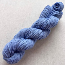 Load image into Gallery viewer, OOAK Variant of Blue Jeans (Trial 3) Hand Dyed Merino Wool Superwash DK Yarn
