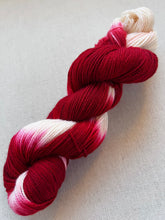 Load image into Gallery viewer, Velvet (Red Velvet Cake) Hand Dyed Merino Wool &amp; Recycled Nylon Superwash Sock/Fingering Yarn
