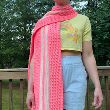 Load image into Gallery viewer, Sugar, Sugar (Strawberry Sugar Wafer) Shawl Crochet Pattern
